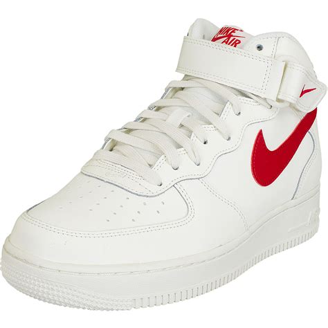 nike air force high rot weiß|Mehr.